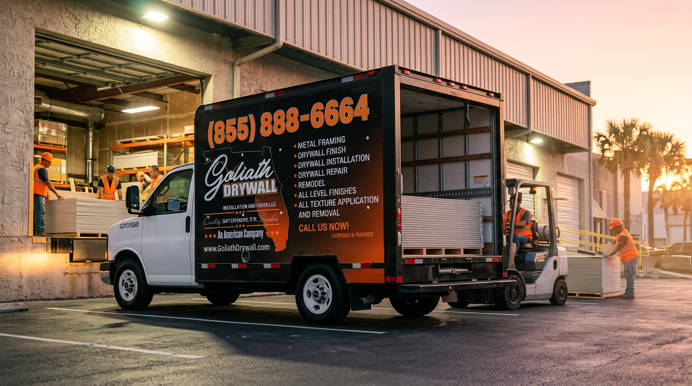 Goliath Drywall box truck — Loading Up